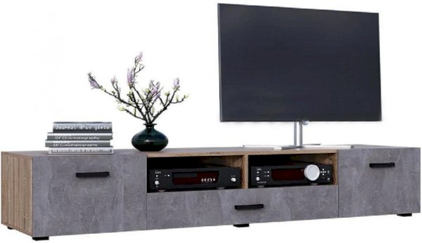 Тумба ТВ с 2 дверьми и 1 ящиком Нэнси New ЛДСП (Миф)